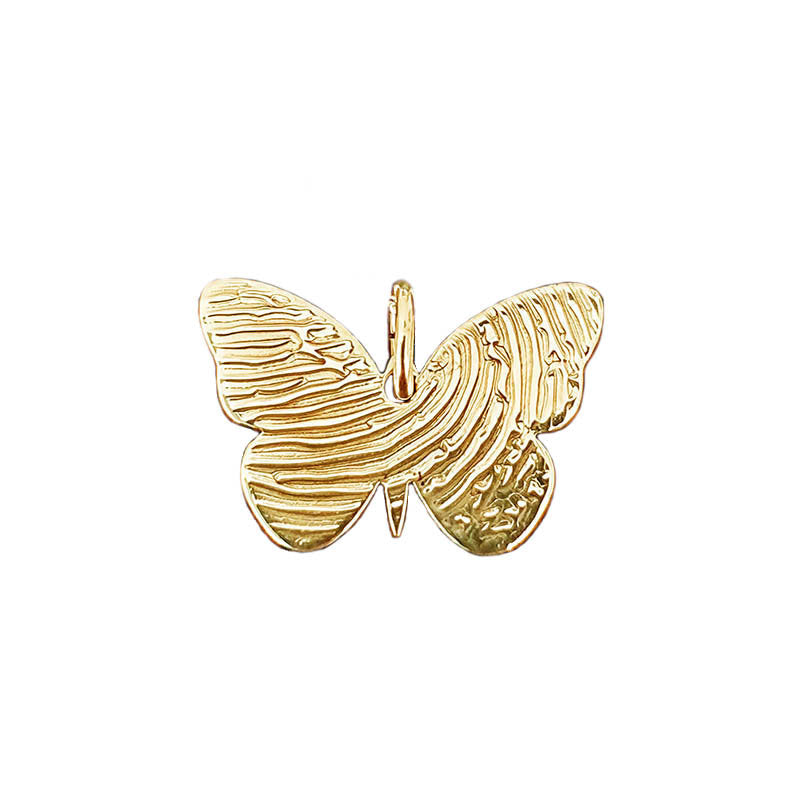 14K Gouden hanger Vlinder met vingerafdruk