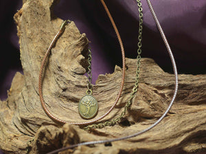 Set bronzen hanger en oorbellen  - Luxurious Feather