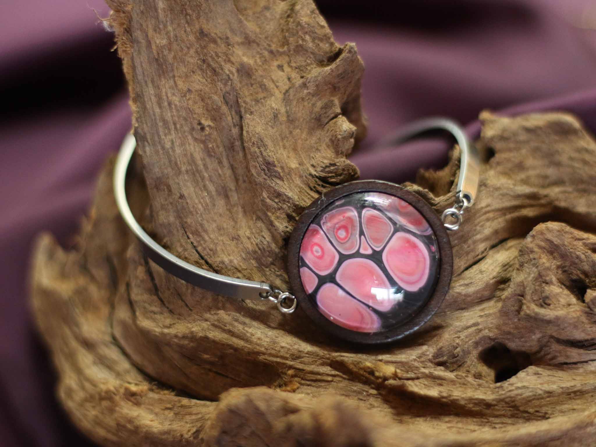 Houten Armband - Pink Panther